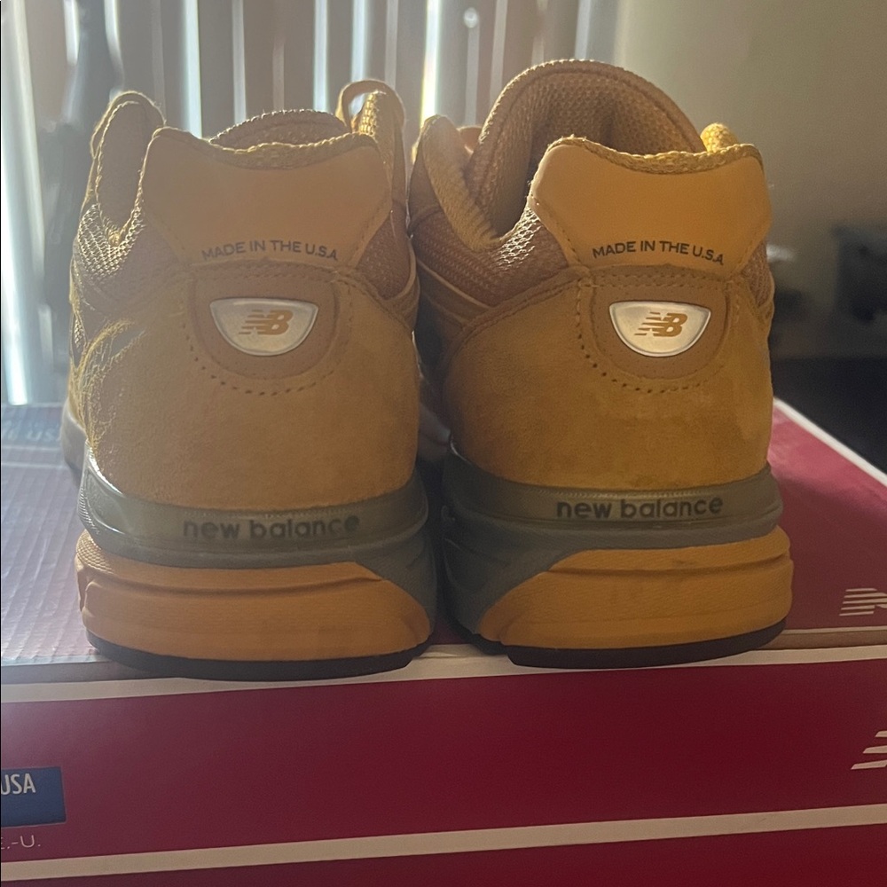 New Balance Men's Mustard Yellow Sneakers - Picture 5 of 6